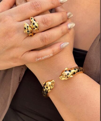 دستبند و انگشتر خال خال کارتیه سر پنتر