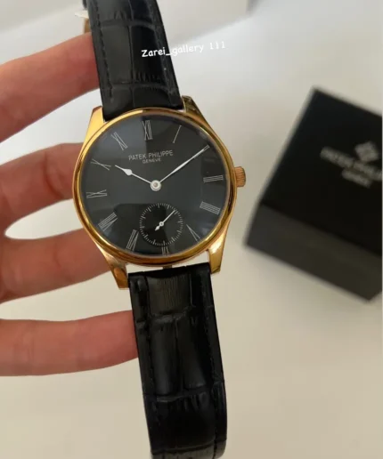 پتک فیلیپ PATEK PHILIPPE 🇨🇭 موتور کوکی زیر ثانیه بند چرمی